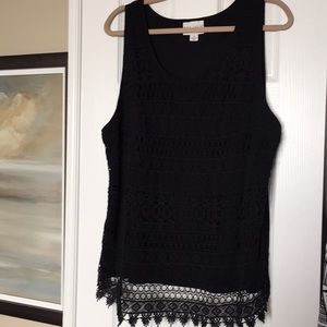 SALE! Ava & Viv Lace Overlay Tank Top